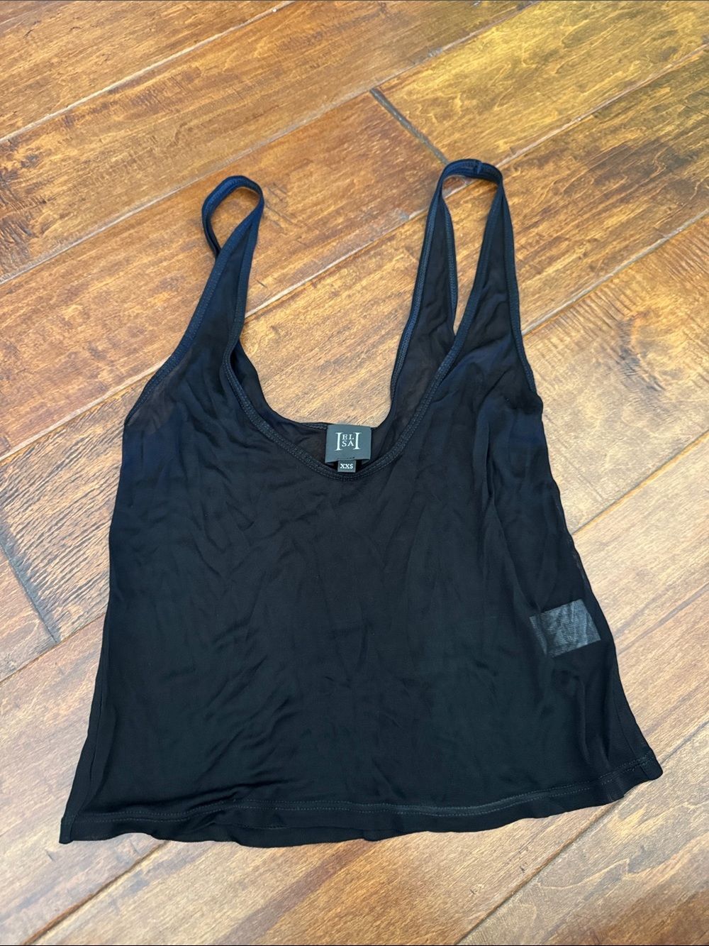 Helsa Black Scoop Neck Tank Top